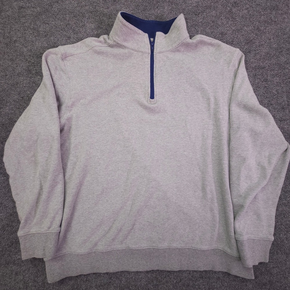 Southern Tide 1/4 Zip Pullover Sweater Cary Style #8192 Heather Grey Men's XL